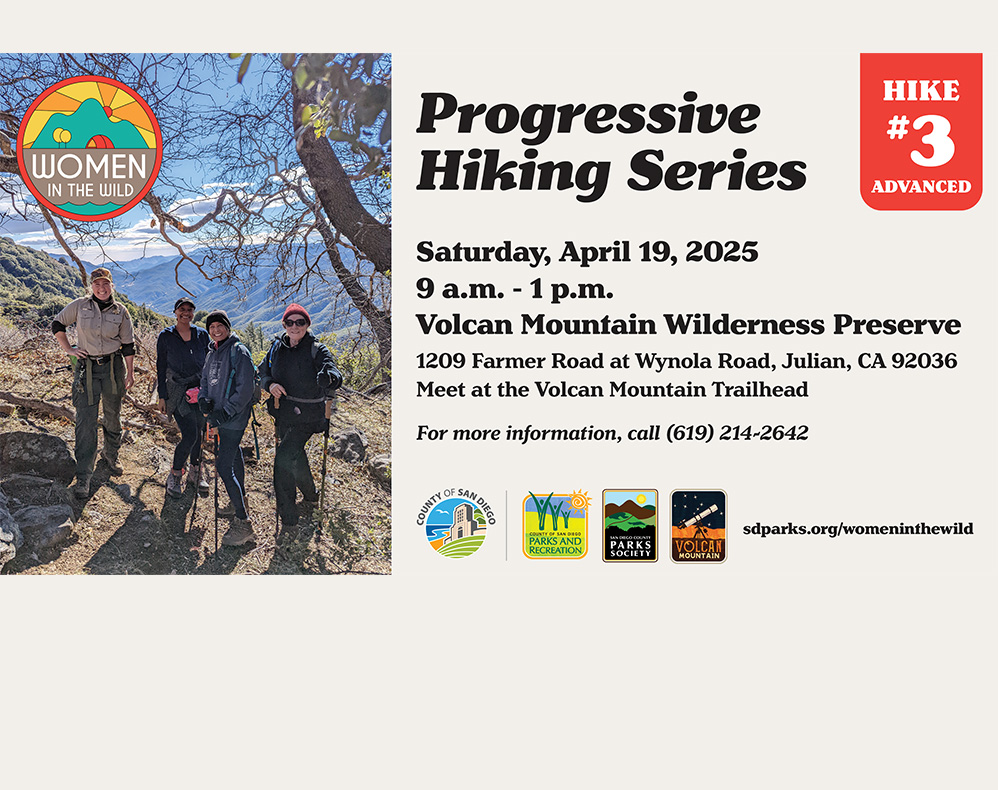 Women in the Wild Advanced Hike Volcan Mountain Wilderness Preserve